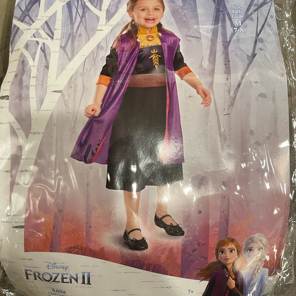 Disney Frozen 2 Anna Costume Size Medium (7/8) - Picture 5 of 7